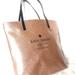 Rose Gold Kate Spade Tote Bag